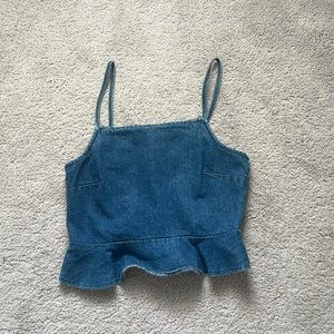 American Eagle denim tank top, size XS, lightly worn